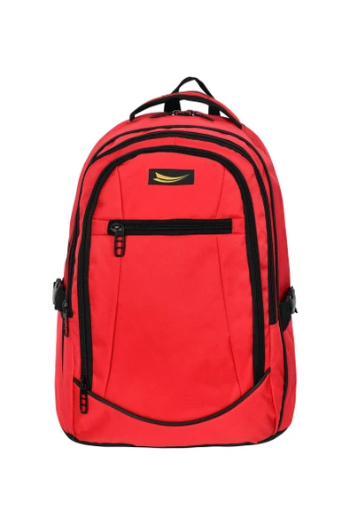 Çok Amaçlı Laptop Dizüstü Bilgisayar Bölmeli Sırt Çanta Kırmızı ürün görseli 1