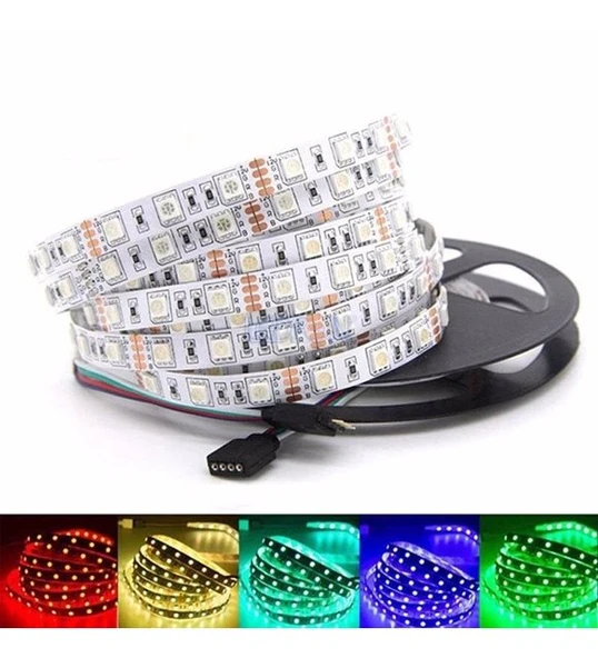 3 Çipli RGB İç Mekan Şerit Led 5 Metre Dekoratif Aydınlatma ürün görseli 1