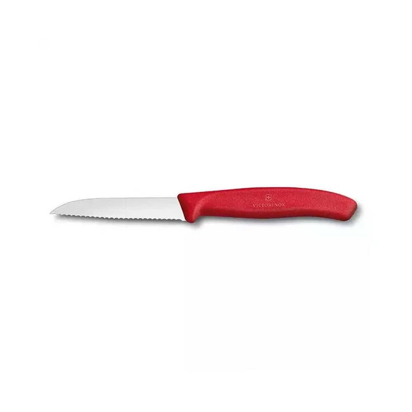 Victorinox Kırmızı Tırtıklı Bıçak ve Domates Soyacağı Seti 5 Li - Resim 4