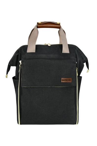 Çok Amaçlı Anne Bebek Bakım Sırt Çantası Spor Model Siyah ürün görseli 1