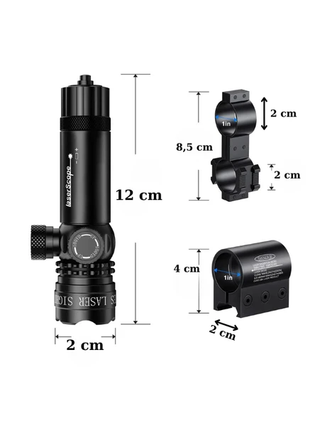 WS-603 Profesyonel Tüfek Bağlantılı Yeşil Lazer 532NM - Resim 4
