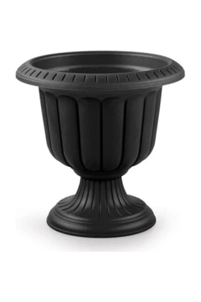 Nergis Ayaklı Saksı 48 Cm Antrasit 2 No 3 Lt. Royaleks-n002