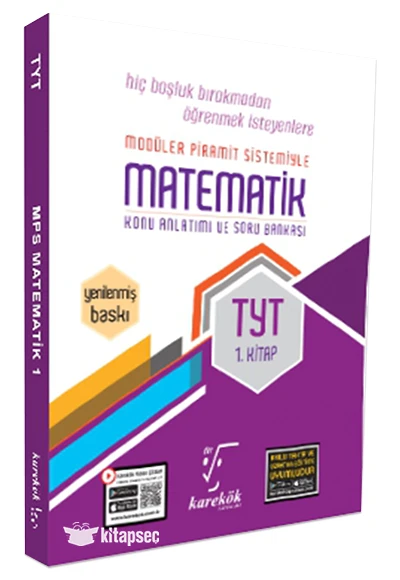 KARAKÖK YAYINLARI TYT Matematik Konu Anlatımlı Ve Soru Bankası Modüler Piramit Sistemiyle ürün görseli