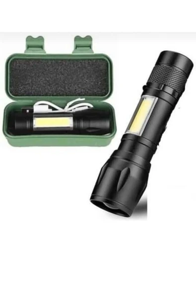 ct-8024 Flaşörlü El Feneri Şarjlı Çok Fonksiyonlu El Feneri 8024