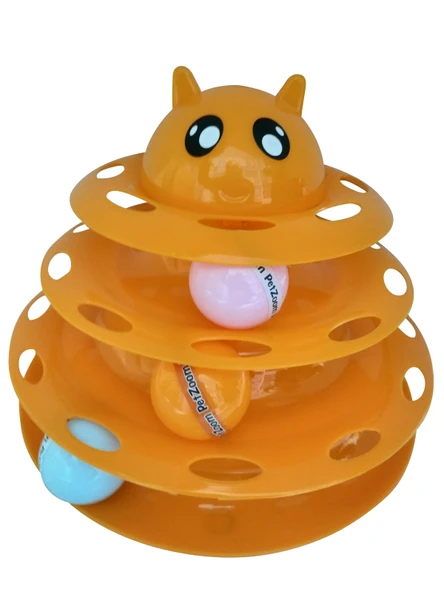 3 Katlı Kedi Oyuncağı Kedi Başlıklı Kedi Oyuncak ürün görseli 1