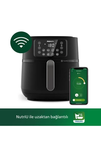 Philips Airfryer 5000 Serisi HD9285/96 XXL Connected 7.2 lt Yağsız Fritöz - Resim 2
