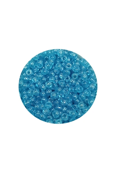 Dökme Cam Kum Boncuk (11/0) 2 Mm - 20 Gram -  Şeffaf Camgöbeği - Bnc023 - 2