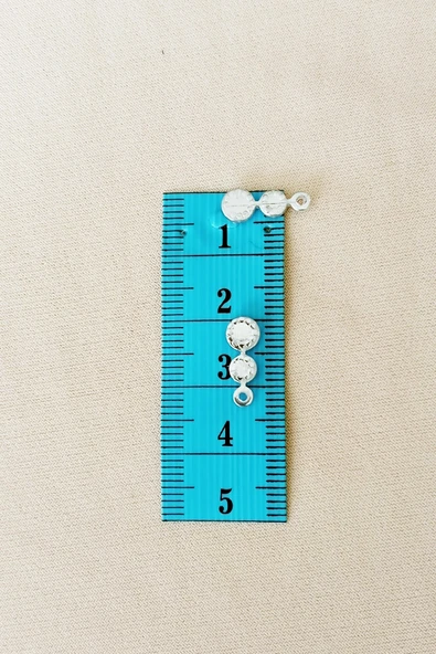 Oya Abiye Bileklik Kolye Pleksi Metalik Plastik Pul Gümüş Renk 8 Gram 100 Adet - Bnc500 - 2