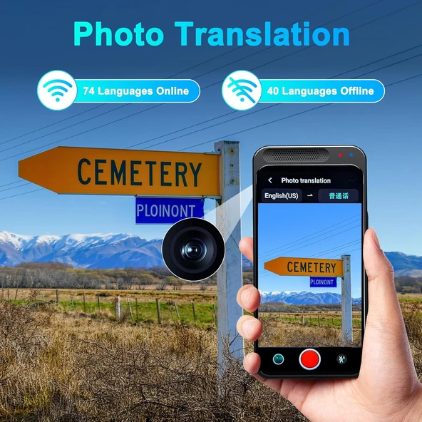 Vivopack Z16 Wifi Özellikli Translator Kameralı 139 Dilde Elektronik Çeviri Cihazı Türkçe Menü - 3
