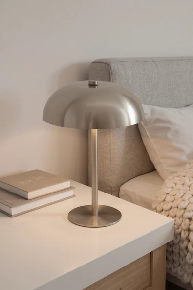 Lumi Gümüş Dokunmatik Dekoratif Abajur - Resim 2