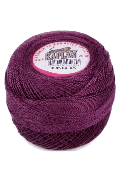 Kaplan Etamin Ve Kanaviçe İpi 8 No Kod/renk: 870 - Royaleks