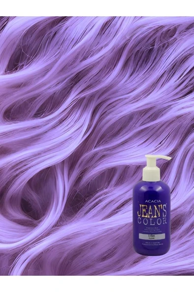 Jeans Color Amonyaksız Kokusuz Su Bazlı Saç Boyası 250 Ml Leylak Lilac Hair Dye - Resim 2