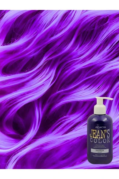 Jeans Color Amonyaksız Kokusuz Su Bazlı Saç Boyası 250 Ml Ametist Amethyst Hair Dye - Resim 2