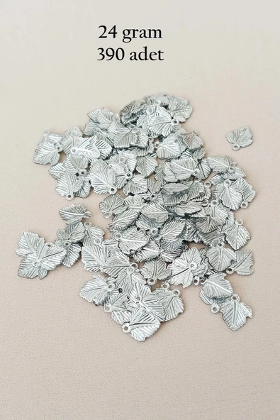 Oya Abiye Bileklik Kolye Pleksi Metalik Plastik Pul Gümüş Renk 24 Gram 390 Adet - Bnc567 - 1