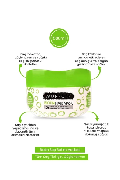 Biotin Saç Maskesi 500 Ml - Gür Ve Dolgun Saçlar - Mrfs - 3