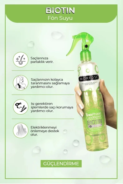 Biotin Çift Fazlı Saç Kondisyoner Fön Suyu 400 Ml - Mrfs - 3