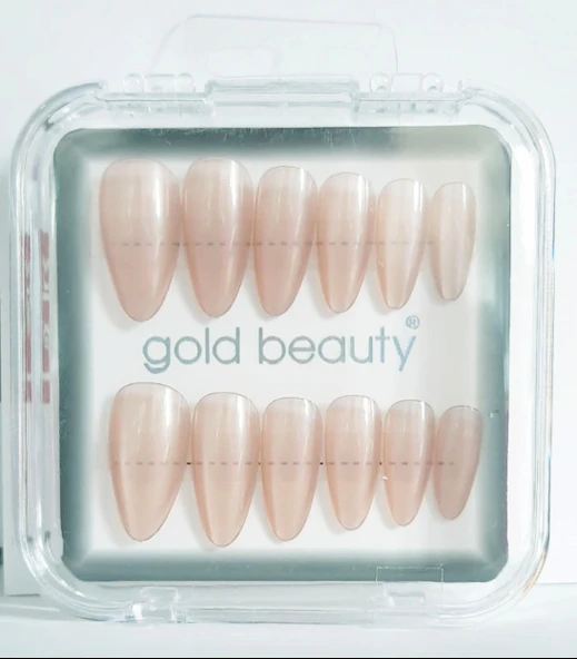 Gold Beauty Kedi Gözü Takma Tırnak 12 li EP-1527 - 11 Pudra - 2