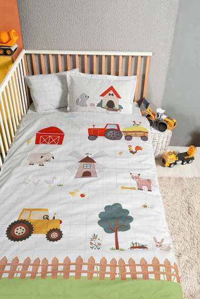 Kanz Ranforce Bebek Nevresim Takımı Knz-001 Farming