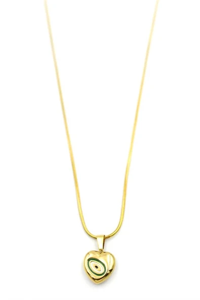 Kalp Kolye - 60 Cm - Altın - 2