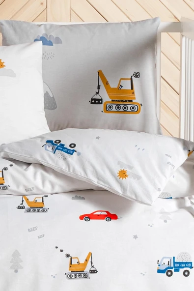 Kanz Ranforce Bebek Nevresim Takımı Knz-001 Digger Cars - 2