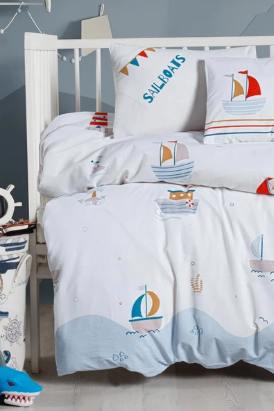 Kanz Ranforce Bebek Nevresim Takımı Knz-001 Sailboats - 2