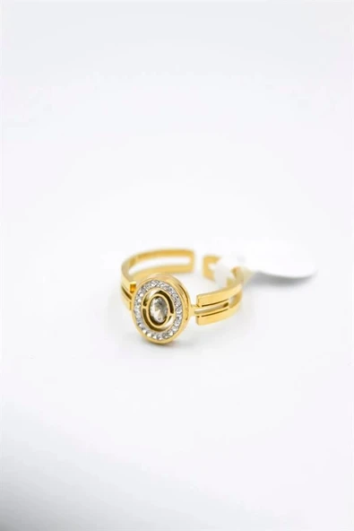 6'lı Yuvarlak Taşlı Yüzük - Altın - 2