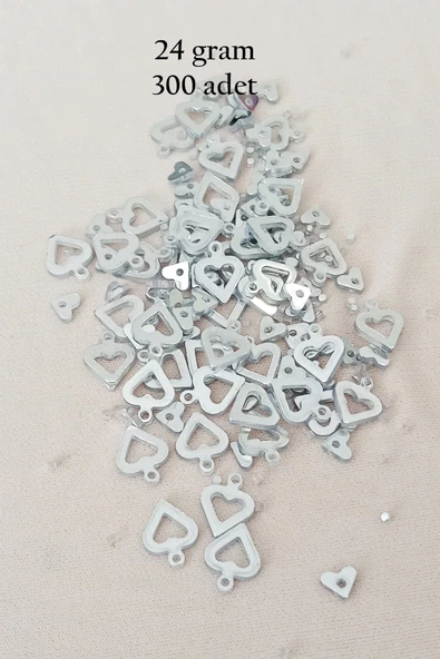 Oya Abiye Bileklik Kolye Pleksi Metalik Plastik Pul Gümüş Renk 24 Gram 300 Adet - Bnc571