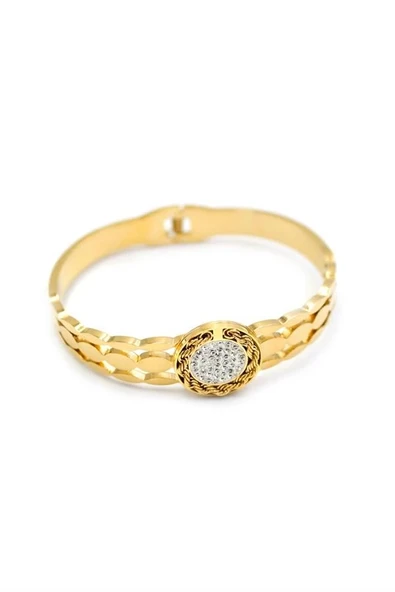 Örgü Bilezik - Altın - Resim 2