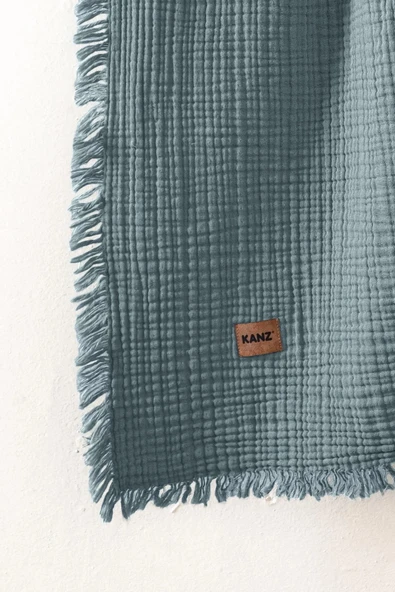 Kanz Bebek 4 Kat Müslin Örtü Knz-027 İndigo - 2