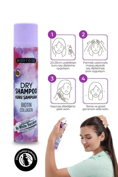 Kuru Şampuan Biotin Collagen 200 Ml - Ekstra Hacim - Mrfs - 3