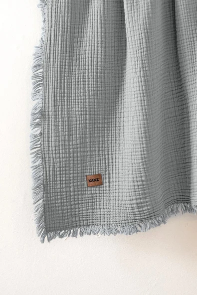 Kanz Bebek 4 Kat Müslin Örtü Knz-027 Gri - 3