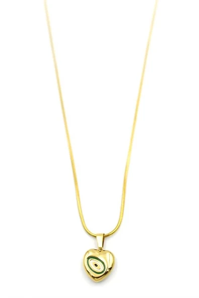 Kalp Kolye - 60 Cm - Altın