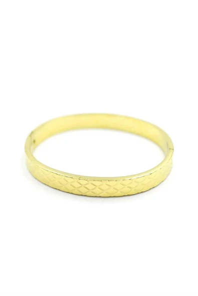 Üçgen Dilimli Bilezik - Altın - Resim 2