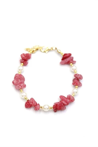 Boncuk Bileklik - Koyu Pembe - 2