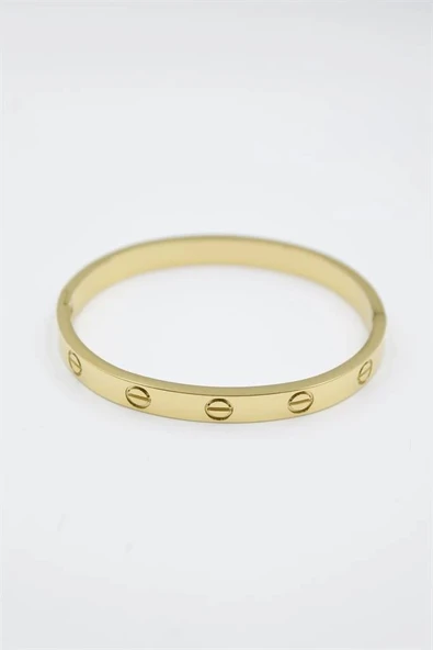 Crt Model Taşsız Bilezik - Altın - Resim 2