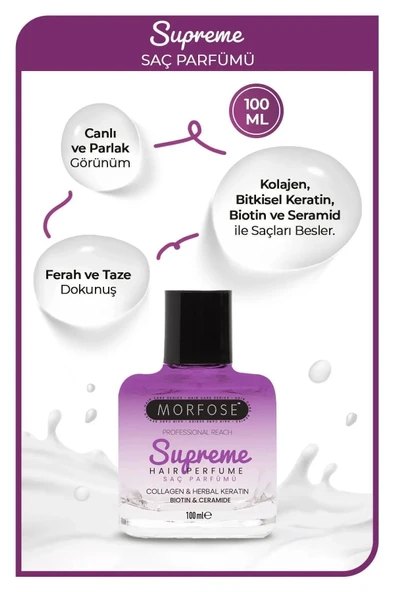Supreme Saç Parfümü 100 Ml - Mat Ve Kuru Saçlar İçin - Mrfs - Resim 2