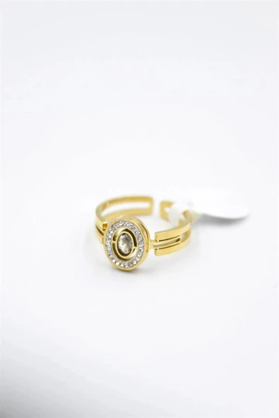6'lı Yuvarlak Taşlı Yüzük - Altın