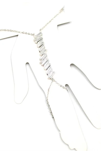 Taşlı Şahmeran Bileklik - Gümüş - 2