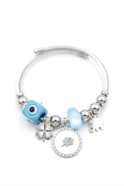 Fil Charm Bilezik - Gümüş - 2