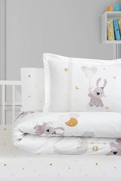 Kanz Ranforce Bebek Nevresim Takımı Knz-001 Bunny Dream - 4