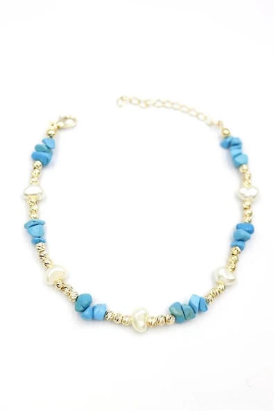 Dorika Taş Halhal - Turkuaz - 2