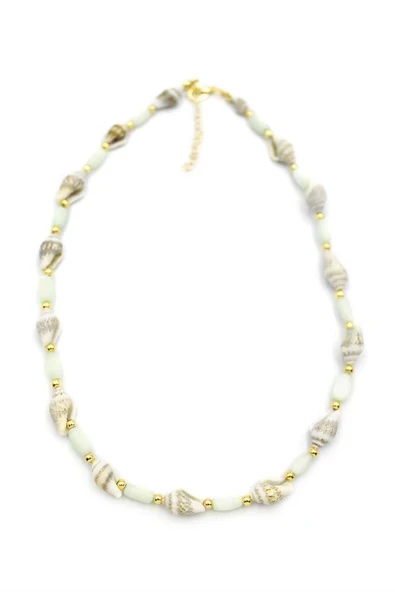 Deniz Kabuğu Kolye - Açık Yeşil - 2