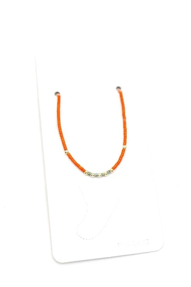 Kum Boncuk Halhal - Turuncu - 2