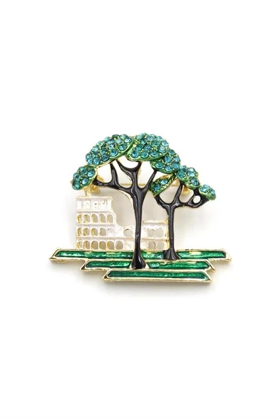 Kolezyum Broş - Yeşil - 2
