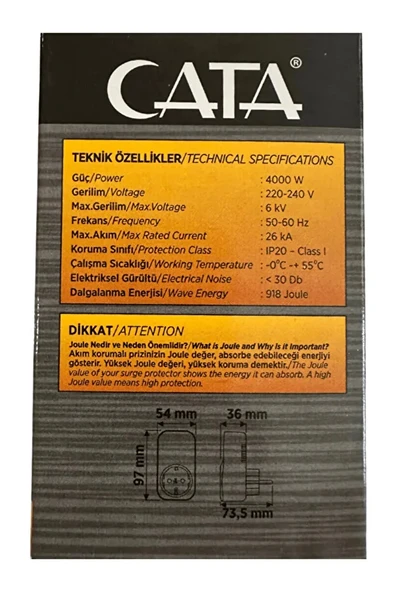 AKIM KORUMALI PRIZ TEKLI 4000W - 4