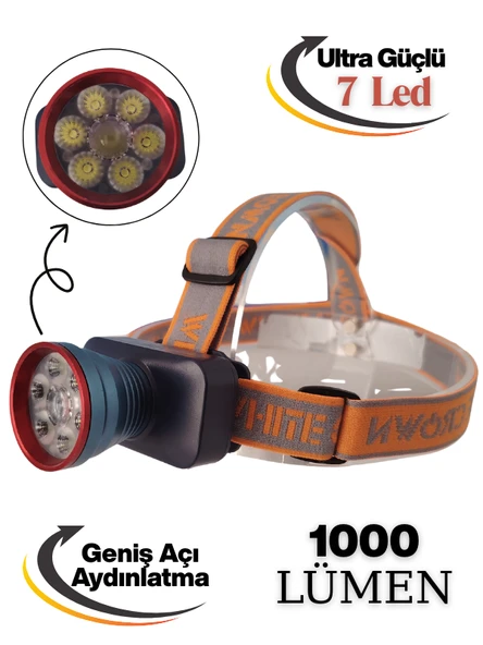 GP-326 Ultra Güçlü Şarjlı Kafa Lambası 10 Watt 1000 Lümen ürün görseli