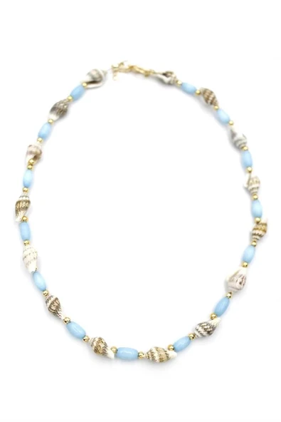 Deniz Kabuğu Kolye - Turkuaz - 2