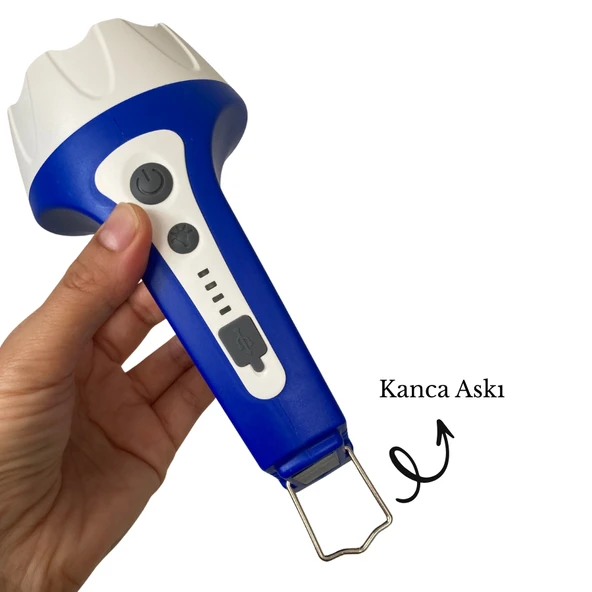 GP-661 Şarjlı El Feneri 10W Cob LED Su Geçirmez Kambur Fener 5 Modlu - Resim 2