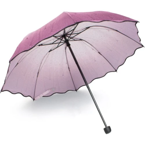 Marlux Yağmur Damlacıklı Renkli Kadın Şemsiye - Resim 4