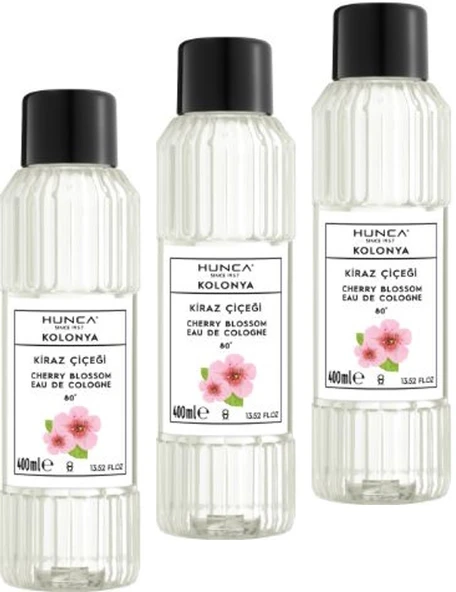 Kiraz Çiçeği Kolonyası %80 Alkol Ferahlatıcı ve Zarif Çiçek Kokusu 3 ADET ürün görseli